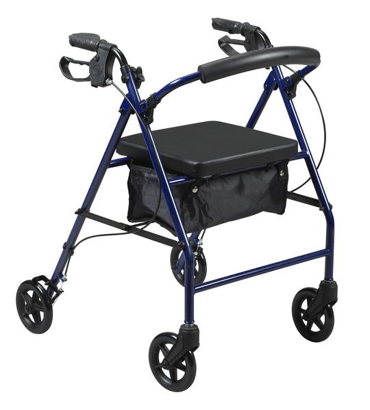 EA/1 ROLLATOR BLUE FLIP-UP REMOVABLE BACKREST/NYLON BASKET