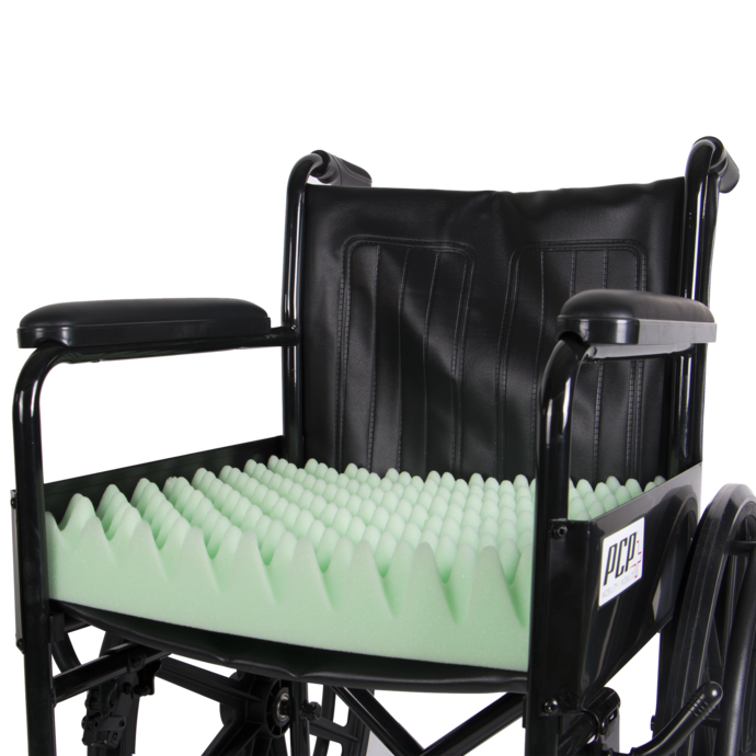 EA/1 CONVOLUTED FOAM WHEELCHAIR CUSHION 16" X 18", BLUE (NO COVER)