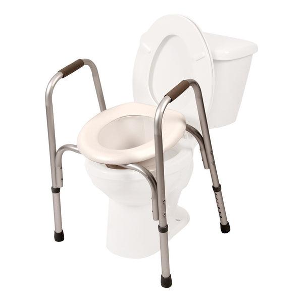 EA/1 ADJUSTABLE TOILET SAFETY FRAME WITH RAISED SEAT
