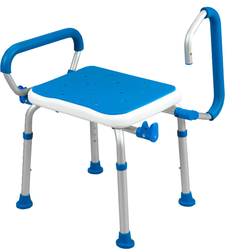 EA/1 ADJUSTABLE PADDED BATH SAFETY SEAT WITH SWING AWAY ARMS