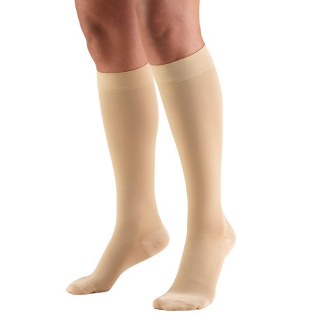 Truform Classic 20-30mmHg Knee-High Closed-Toe Soft-Top Socks Beige 2XL 19 1/2 - 22") Unisex — Pair
