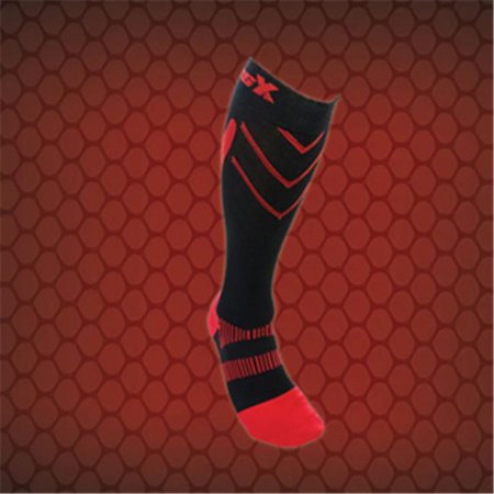 PR/1 CHAMPION CSX SPORT SOCKS LARGE (9.7-11IN) 20-30MM RED/BLACK