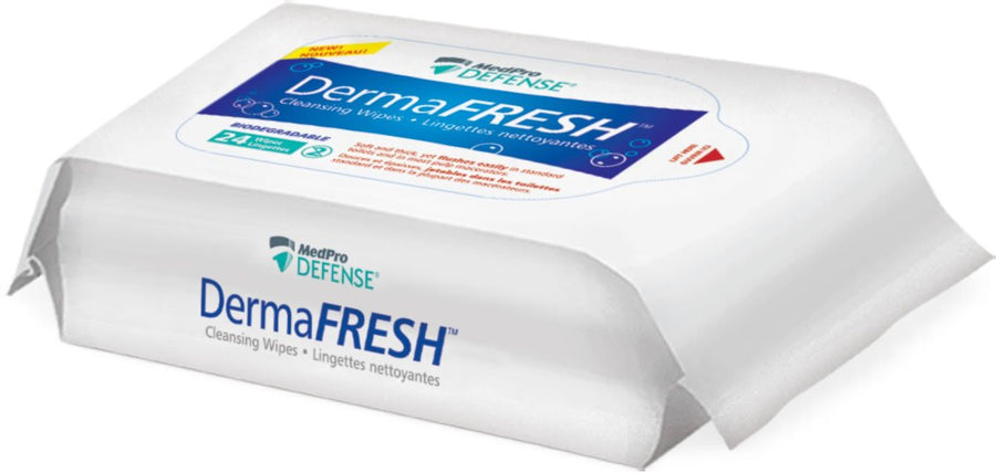 PK/24 DERMAFRESH FLUSHABLE WIPES (9" X 12")