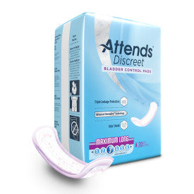 43554 - ATTENDS DISCREET MAXIMUM LONG L-14.5" W-5" - 10 BAGS OF 20 Heavy Item More info...