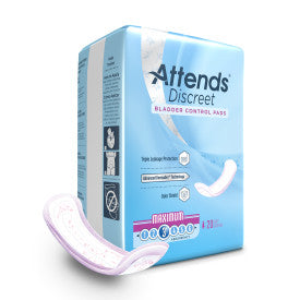 43552 - ATTENDS DISCREET MAXIMUM PAD L-13" W-4.5" - 10 BAGS OF 20 Heavy Item More info...