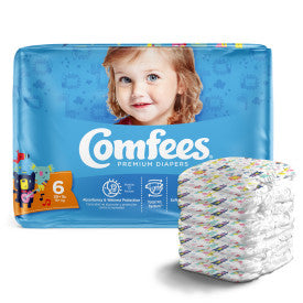 41542 - COMFEES BABY DIAPERS - SIZE 6 - 4 BAGS OF 23 Heavy Item More info...