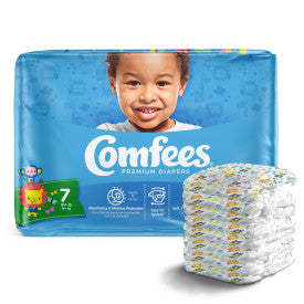 41543 - COMFEES BABY DIAPERS - SIZE 7 - 4 BAGS OF 20 Heavy Item More info...
