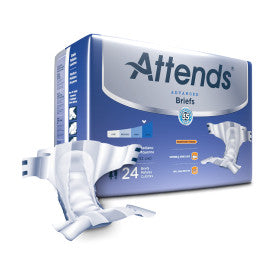 37734 - ATTENDS ADVANCED BRIEFS, MEDIUM - WAIST SIZE 32" - 44" - 4 BAGS OF 24 Heavy Item More info...