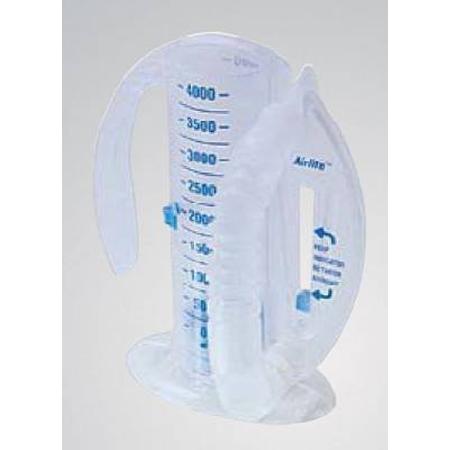 EA/1 AIRLIFE VOLUMETRIC INCENTIVE SPIROMETER W/ ONE-WAY VALVE 4000ML FLEXIBLE TUBING W/ MOUTHPIECE H