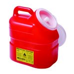 EA/1 COLLECTOR SHARPS CHEMO 10.3LTR PA RED NATURAL PLUG TOP OFFSET