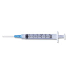 BX/100 CONVENTIONAL SYRINGE W/ NEEDLE COMBINATION 3ML LL 21G X 1"
