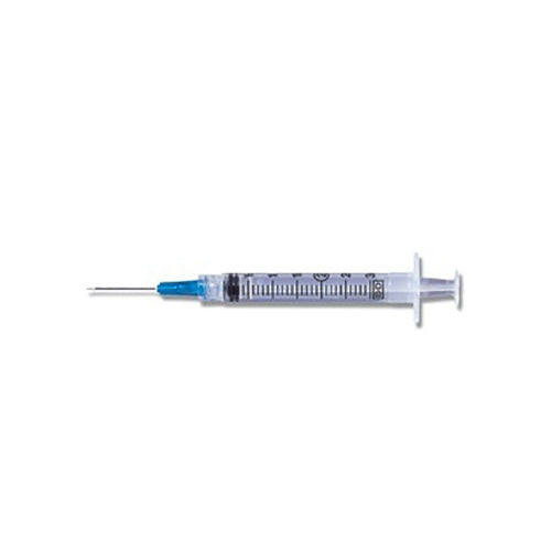 BX/100 CONVENTIONAL SYRINGE W/ NEEDLE COMBINATION 3ML LL 18G X 1.5"