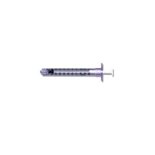 BX/100 SYRINGE ONLY LUER-LOK TIP 1ML GRADUATED STERILE LATEX-FREE