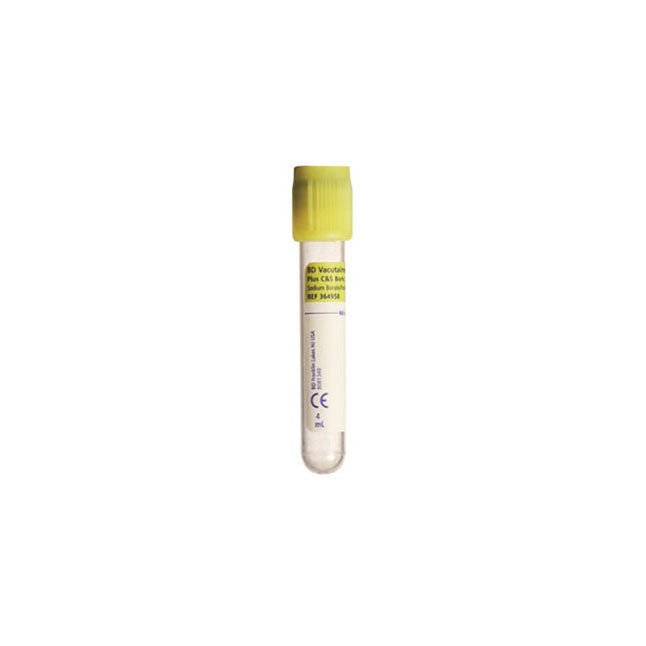 BX/100 VACUTAINER URINALYSIS TUBE, PLASTIC, L75MM, OD13MM, 4ML