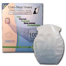 BX/100 COLO-MAJIC BIOGRADABLE FLUSHABLE LINERS SMALL 32-38MM (1 1/4" - 1 1/2")
