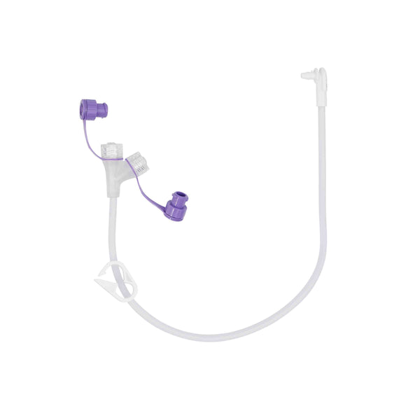 EA MIC-KEY CONTINUOUS FEED EXTENSION SET ENFIT CONNECT 24" RIGHT-ANGLE 2 Y-PORT TUBE CLAMP
