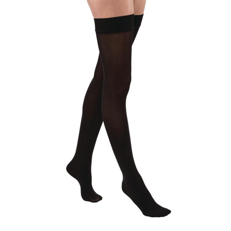 PR/1 JOBST RELIEF 30-40MMHG THIGH-HIGH CLOSED-TOE DOT-TOP COMPRESSION STOCKING SMALL BLACK UNISEX LA More info...