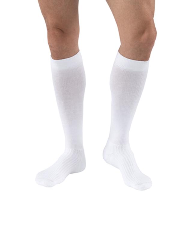 PR/1 JOBST MEDICAL LEG WEAR, MEN, KNEE HIGH, RIBBED, 15-20MMHG, SM, WHITE, CLOSED TOE More info...