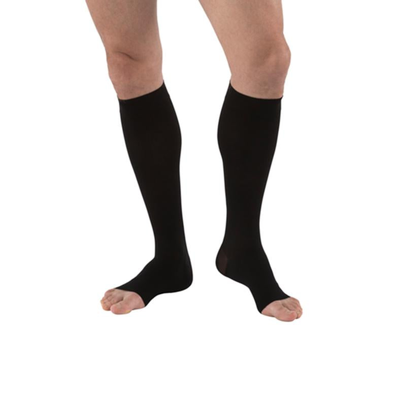 PR/1 JOBST MEDICAL LEG WEAR, MEN, RIBBED, KNEE HIGH, 20-30MMHG, LG, BLACK, OPEN TOE More info...