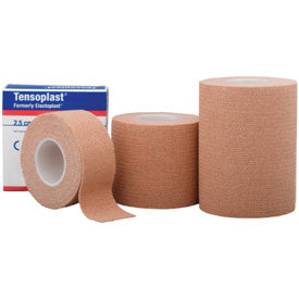 BX/6 TENSOPLAST ROBUST ELASTIC ADHESIVE TAPE 5CM X 4.5M (STRETCHED) TAN LATEX NON-STERILE