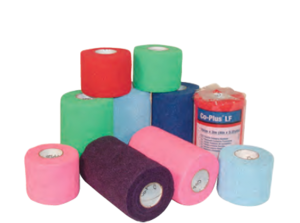 BX/24 CO-PLUS LATEX FREE ELASTIC COHESIVE BANDAGE 7.5CM X 4.5M (STRETCHED), MIXED COLORS