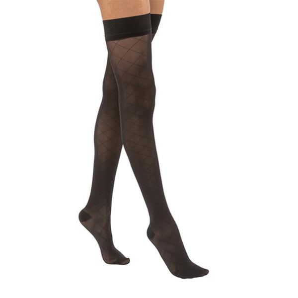 PR/1 JOBST ULTRASHEER WOMEN, THIGH HIGH, 15-20MMHG, SM, BLACK, CLOSED TOE More info...
