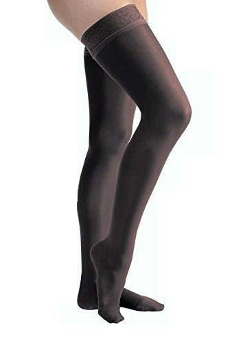 PR/1 JOBST ULTRASHEER WOMEN, THIGH HIGH W/SIL LACE BAND, 20-30MMHG, SM, CLASSIC BLACK, CLOSED TOE More info...