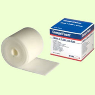BX/1 COMPRIFOAM POLYURETHANE BANDAGE 12CM X 2.5M X 0.4CM More info...