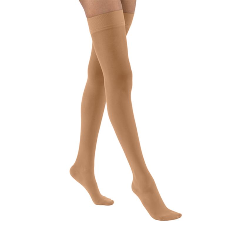 PR/1 JOBST ULTRASHEER WOMEN, THIGH HIGH W/SIL DOT BAND, 15-20MMHG, XL, SUN BRONZE, CLOSED TOE More info...
