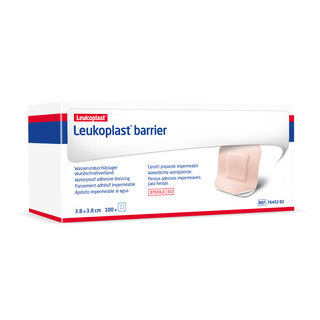 BX/100 LEUKOPLAST ADHESIVE DRESSING 3.8CM X 3.8CM, WATERPROOF, BEIGE