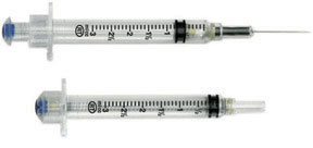 BX/100 VANISHPOINT SYRINGE W/ NEEDLE 25G X 5/8" RETRACTABLE 3ML STERILE