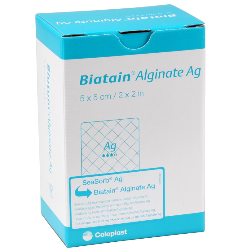 BX/10 BIATAIN ALGINATE AG, SIZE 6IN X 6IN (15CM X 15CM)