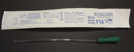 BX/30 CURE INTERMITTENT CATH FEMALE 14FR 6IN STRAIGHT TIP