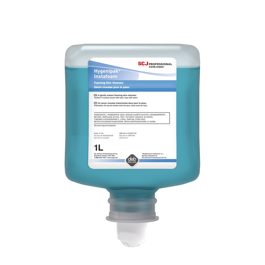 CS/8 HYGENIPAK SKIN CLEANSER, INSTAFOAM FOAMING, BLUE, 1L