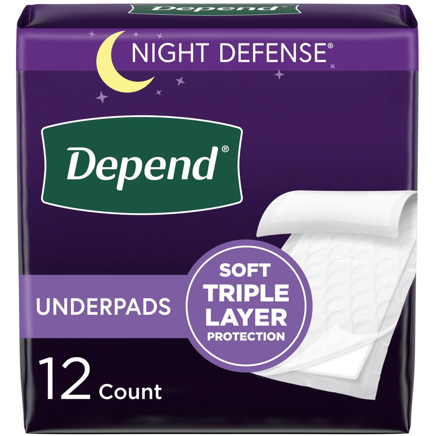 PKG/12 DEPEND NIGHT DEFENSE UNDERPADS CONVENIENCE More info...