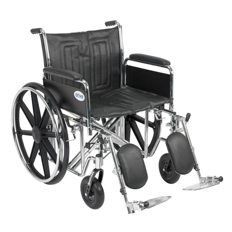 EA/1 SENTRA EC HEAVY DUTY WHEELCHAIR, DETACHABLE FULL ARMS, ELEVATING LEG RESTS, 22" SEAT More info... * Drive Medical item surcharge included in sell
