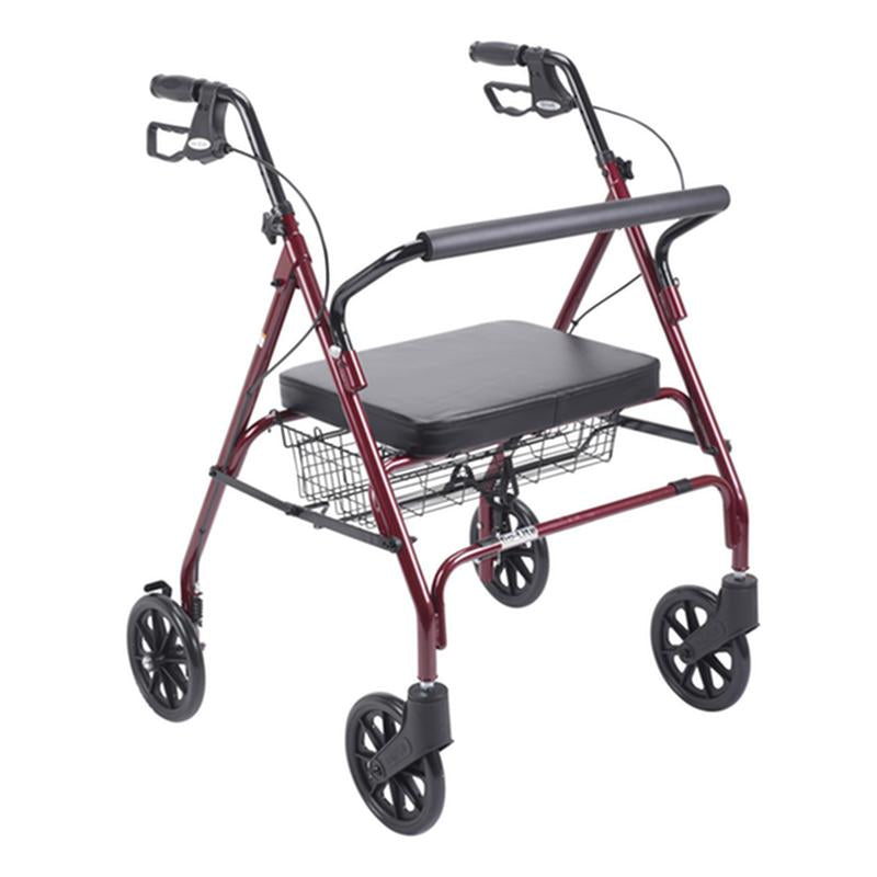 EA/1 HEAVY DUTY BARIATRIC ROLLATOR ROLLING WALKER WITH LARGE PADDED SEAT, RED More info... * Drive Medical item surcharge included in sell