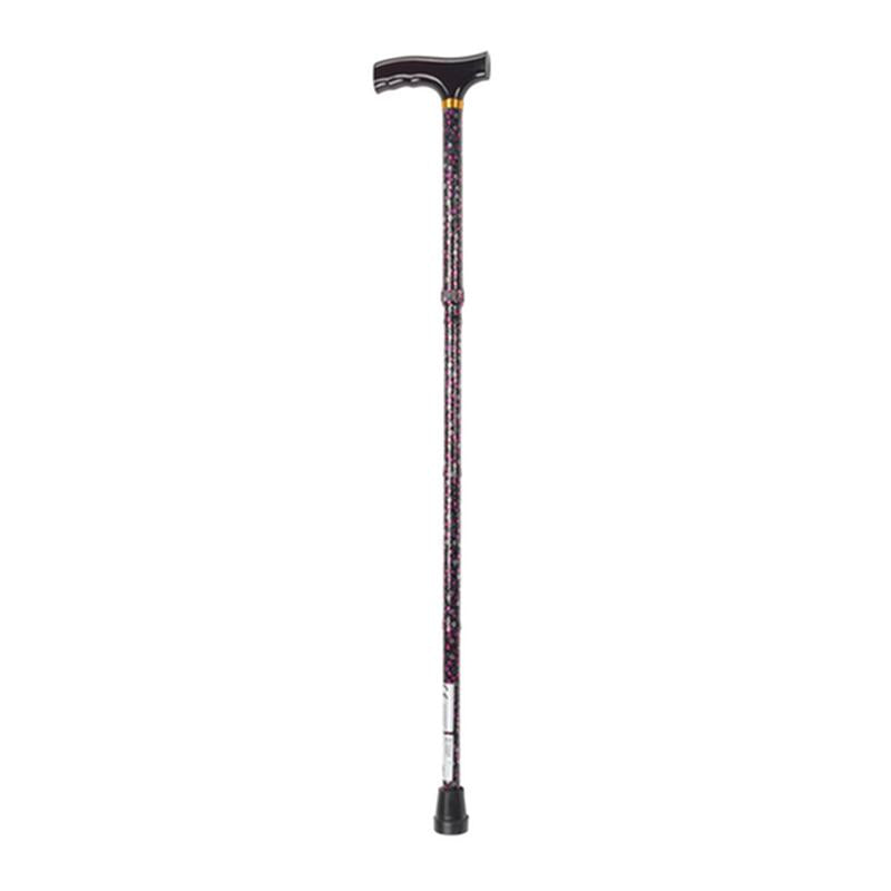 EA/1 LIGHTWEIGHT ADJUSTABLE FOLDING CANE WITH T HANDLE, BLACK FLORAL More info... * Drive Medical item surcharge included in sell