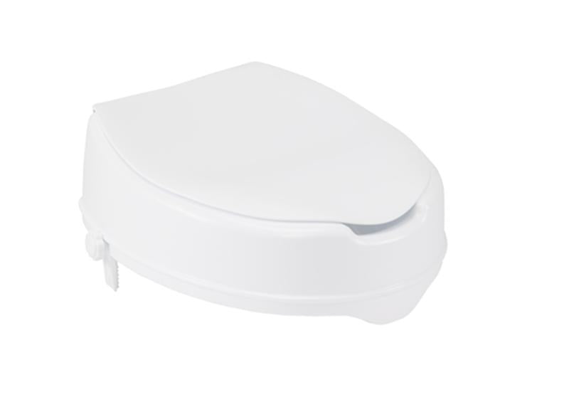 EA/1 RAISED TOILET SEAT WITH LOCK AND LID, STANDARD SEAT, 4" * Drive Medical item surcharge included in sell