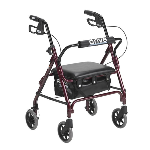 EA/1 JUNIOR ROLLATOR ROLLING WALKER WITH PADDED SEAT, RED More info... * Drive Medical item surcharge included in sell