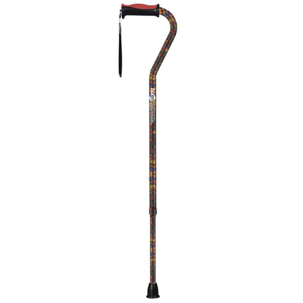 EA/1 ADJUSTABLE OFFSET HANDLE CANE WITH REFLECTIVE STRAP, PAISLEY More info... * Drive Medical item surcharge included in sell