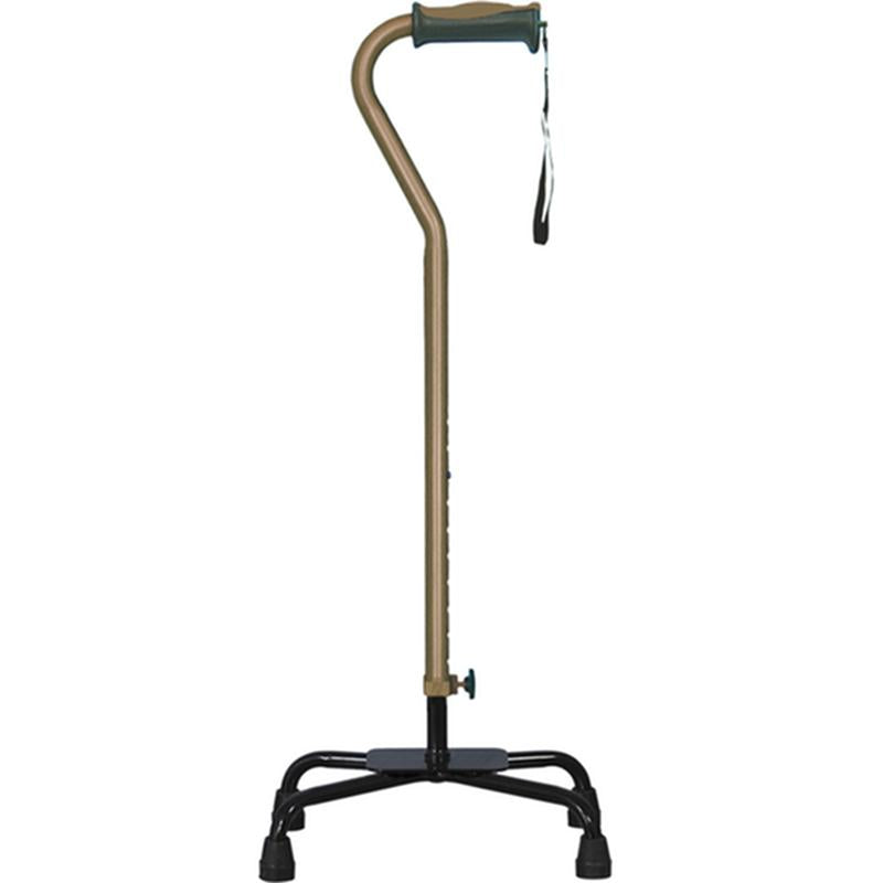EA/1 ADJUSTABLE QUAD CANE FOR RIGHT OR LEFT HAND USE, LARGE BASE, COCOA More info... * Drive Medical item surcharge included in sell