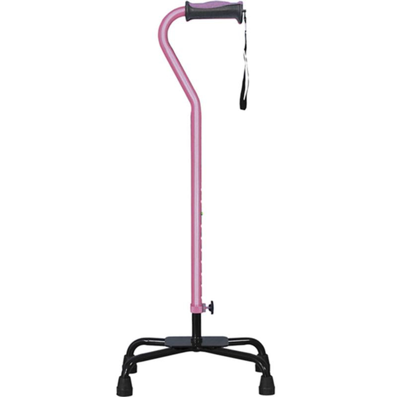 EA/1 ADJUSTABLE QUAD CANE FOR RIGHT OR LEFT HAND USE, LARGE BASE, ROSE More info... * Drive Medical item surcharge included in sell