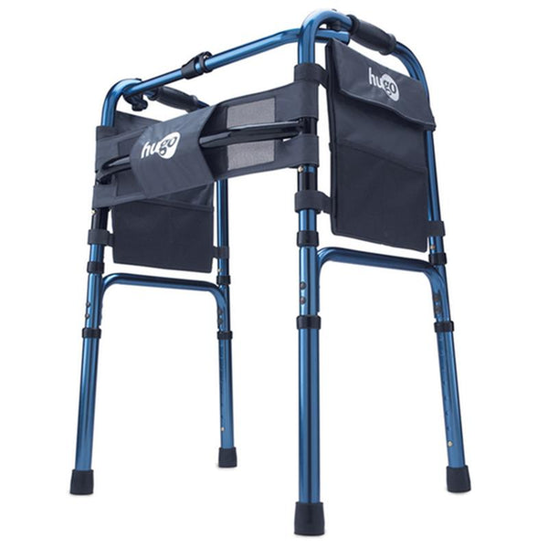 EA/1 ADJUSTABLE FOLDING WALKER WITH 5" WHEELS AND PLASTIC GLIDES, SAPPHIRE BLUE More info... * Drive Medical item surcharge included in sell