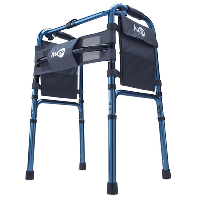 EA/1 ADJUSTABLE FOLDING WALKER WITH 5" WHEELS AND PLASTIC GLIDES, SAPPHIRE BLUE More info... * Drive Medical item surcharge included in sell