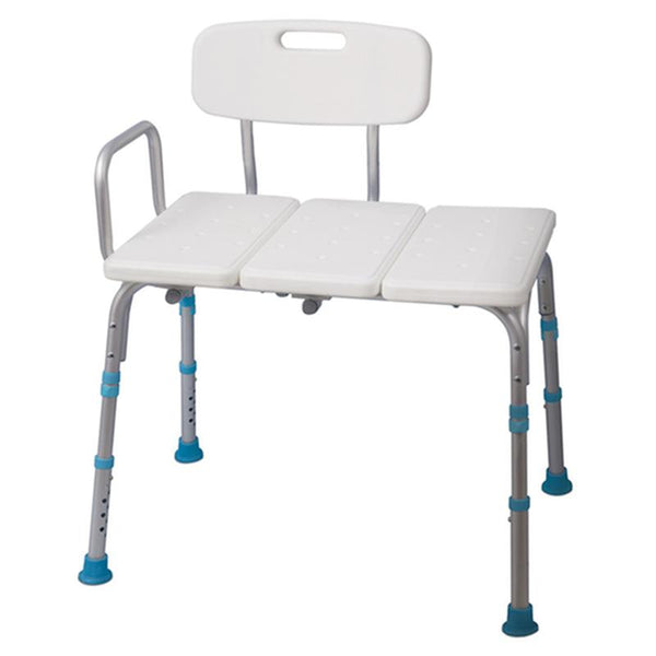 EA/1 ADJUSTABLE BATH AND SHOWER TRANSFER BENCH WITH REVERSIBLE BACKREST, OFF WHITE More info... * Drive Medical item surcharge included in sell