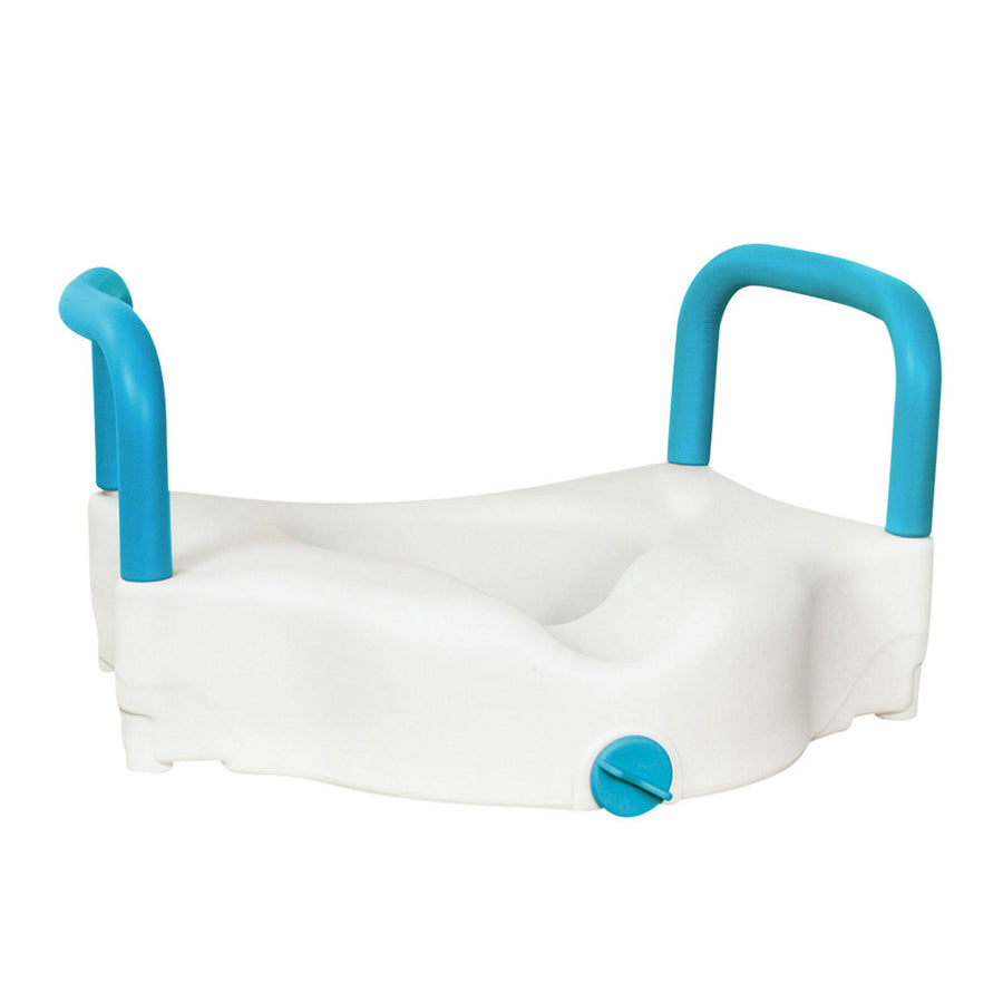 EA/1 AQUASENSE 3-IN-1 CONTOURED RAISED TOILET SEAT 2", REMOVAVLE HANDLES * Drive Medical item surcharge included in sell