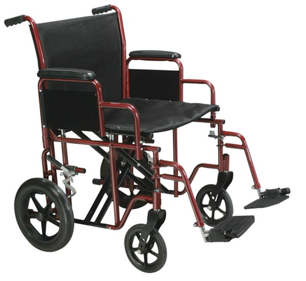 EA/1 BARIATRIC HEAVY DUTY TRANSPORT WHEELCHAIR WITH SWING AWAY FOOTREST, 20" SEAT, RED More info... * Drive Medical item surcharge included in sell