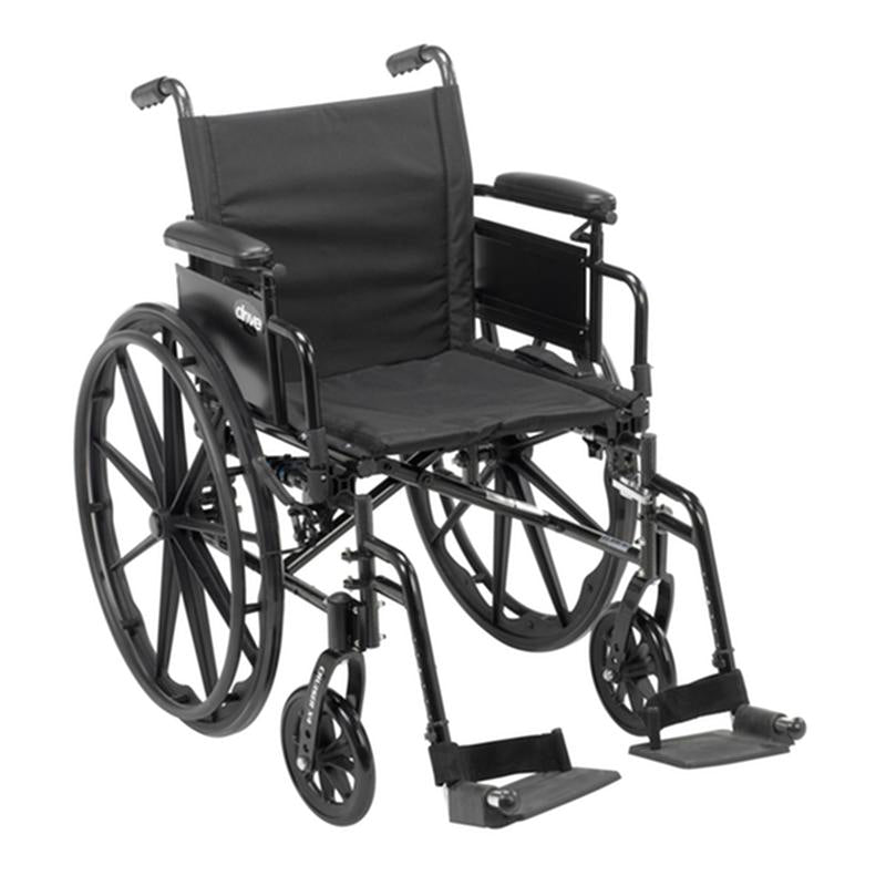 EA/1 CRUISER X4 LIGHTWEIGHT DUAL AXLE WHEELCHAIR WITH ADJUSTABLE DETACHABLE ARMS, DESK ARMS, SWING A More info... * Drive Medical item surcharge included in sell