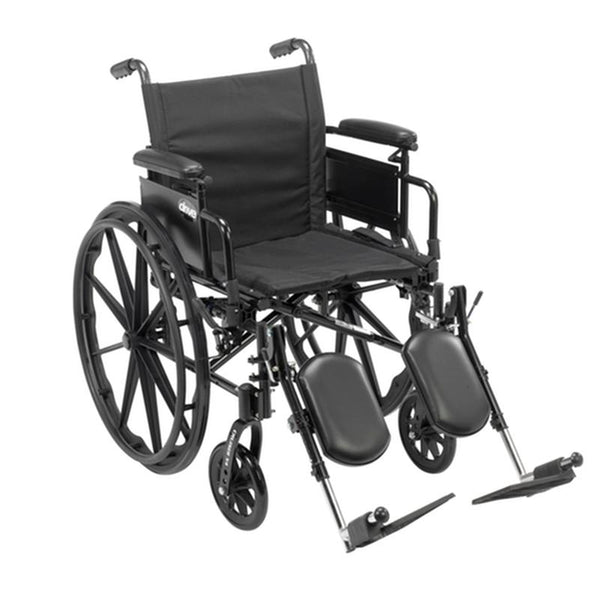 EA/1 CRUISER X4 LIGHTWEIGHT DUAL AXLE WHEELCHAIR WITH ADJUSTABLE DETACHABLE ARMS, DESK ARMS, ELEVATI More info... * Drive Medical item surcharge included in sell